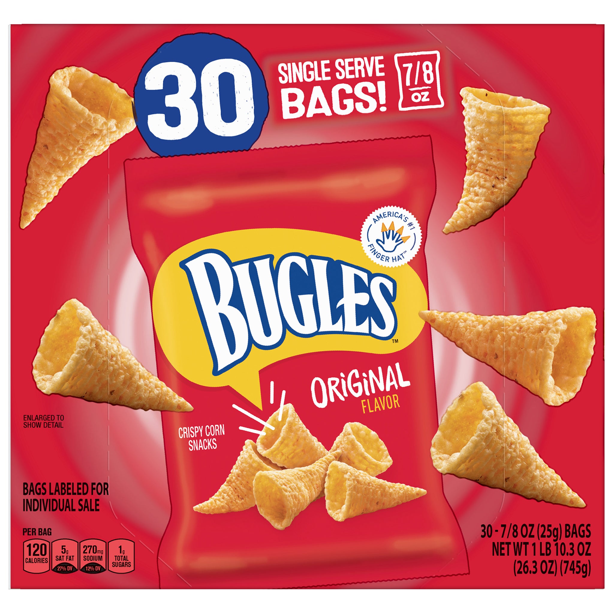 BUGLES ORIGINAL 30 CT/.88 OUNCES EA