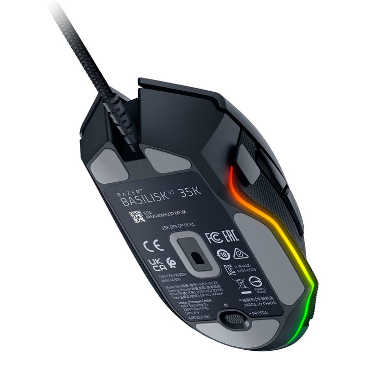 Razer Basilisk V3 35k Ergonomic Wired Gaming PC Mouse | Costco