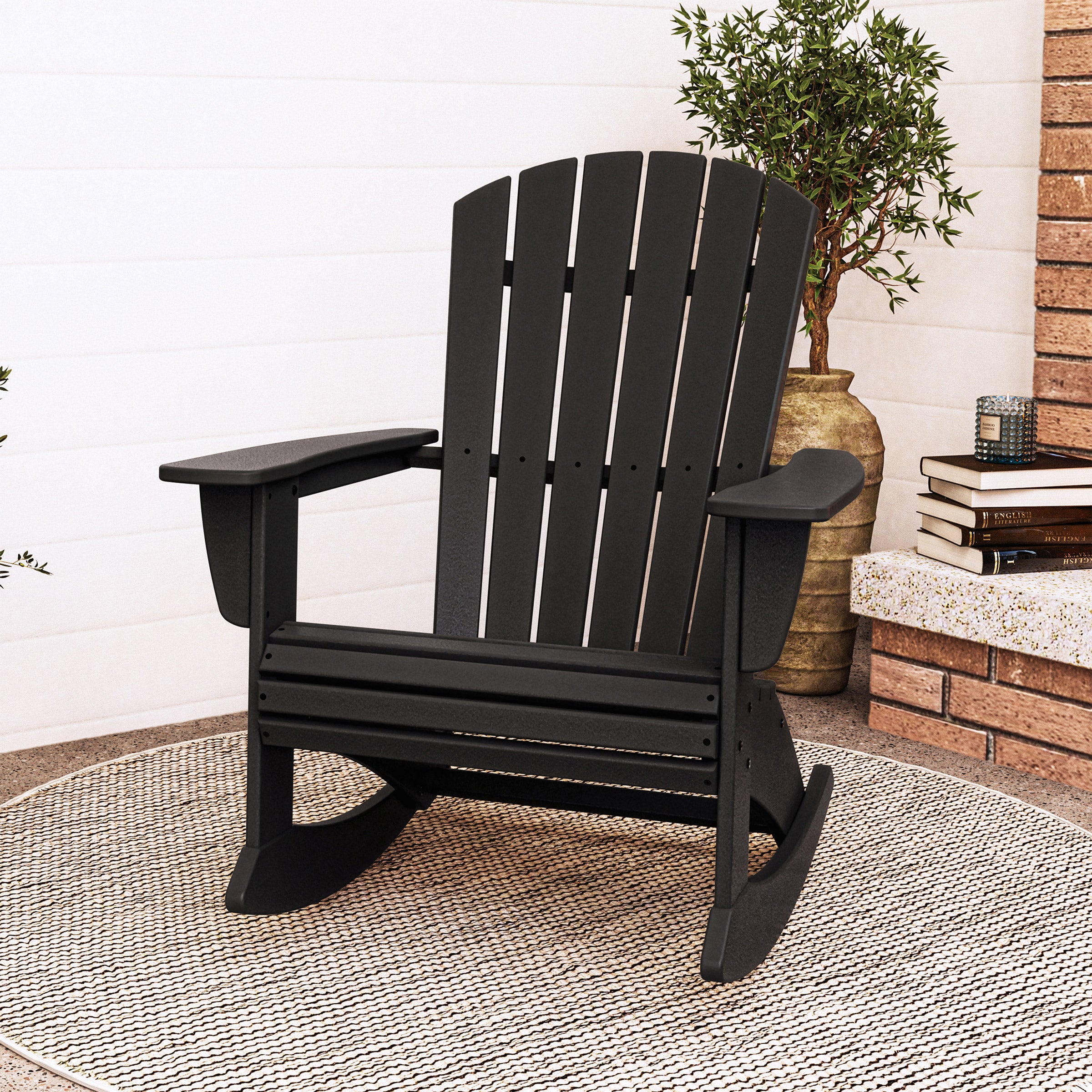 POLYWOOD Portside Shellback Adirondack Rocking Chair