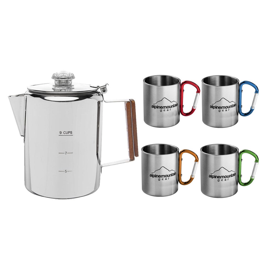 Alpine Mountain Gear 5-piece Stainless Steel Coffee Set | Costco Alpine Mountain Gear 5-piece Stainless Steel Coffee Set | Costco