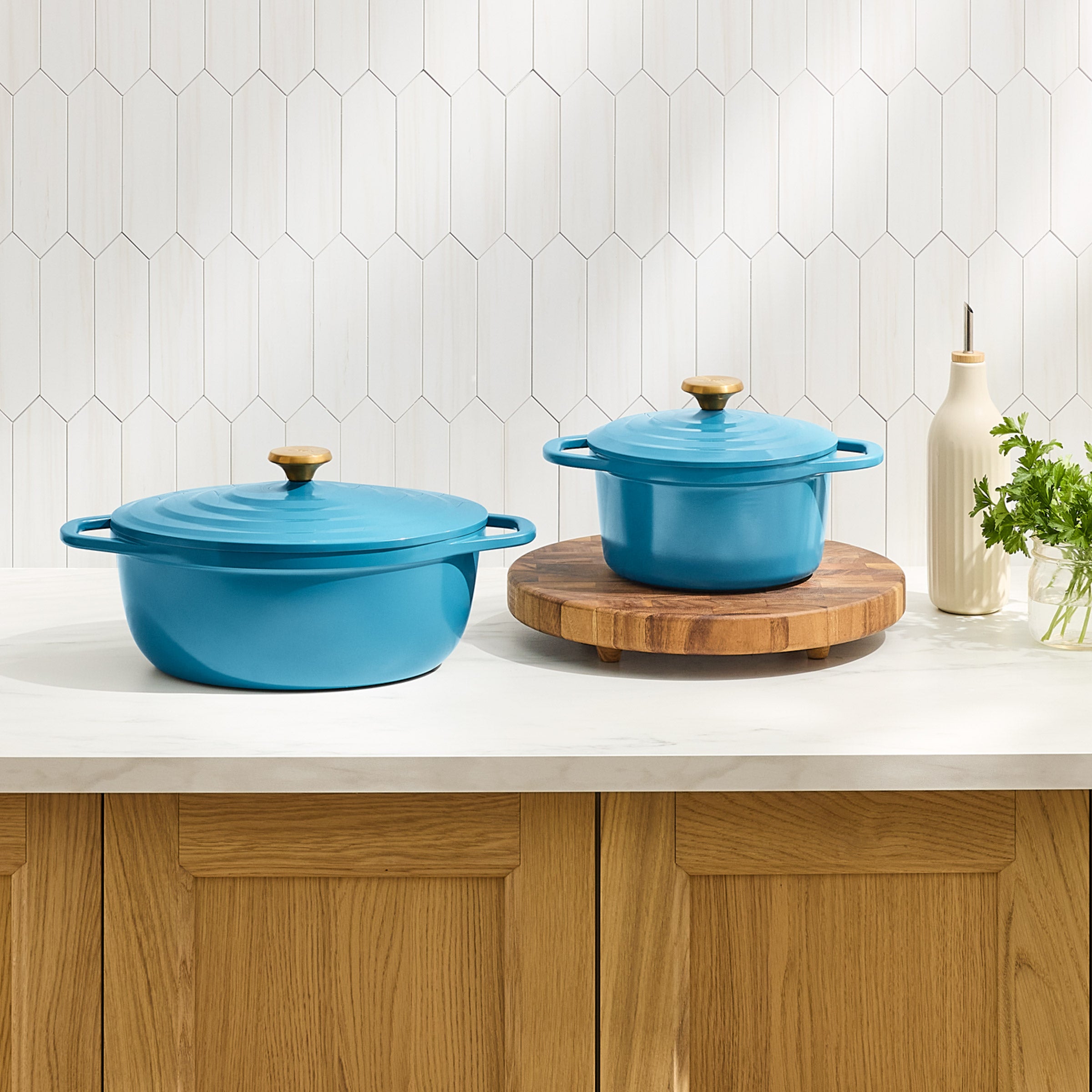 T-fal Cast Aluminum Air Dutch Oven Set, 3-quart Round & 6-quart