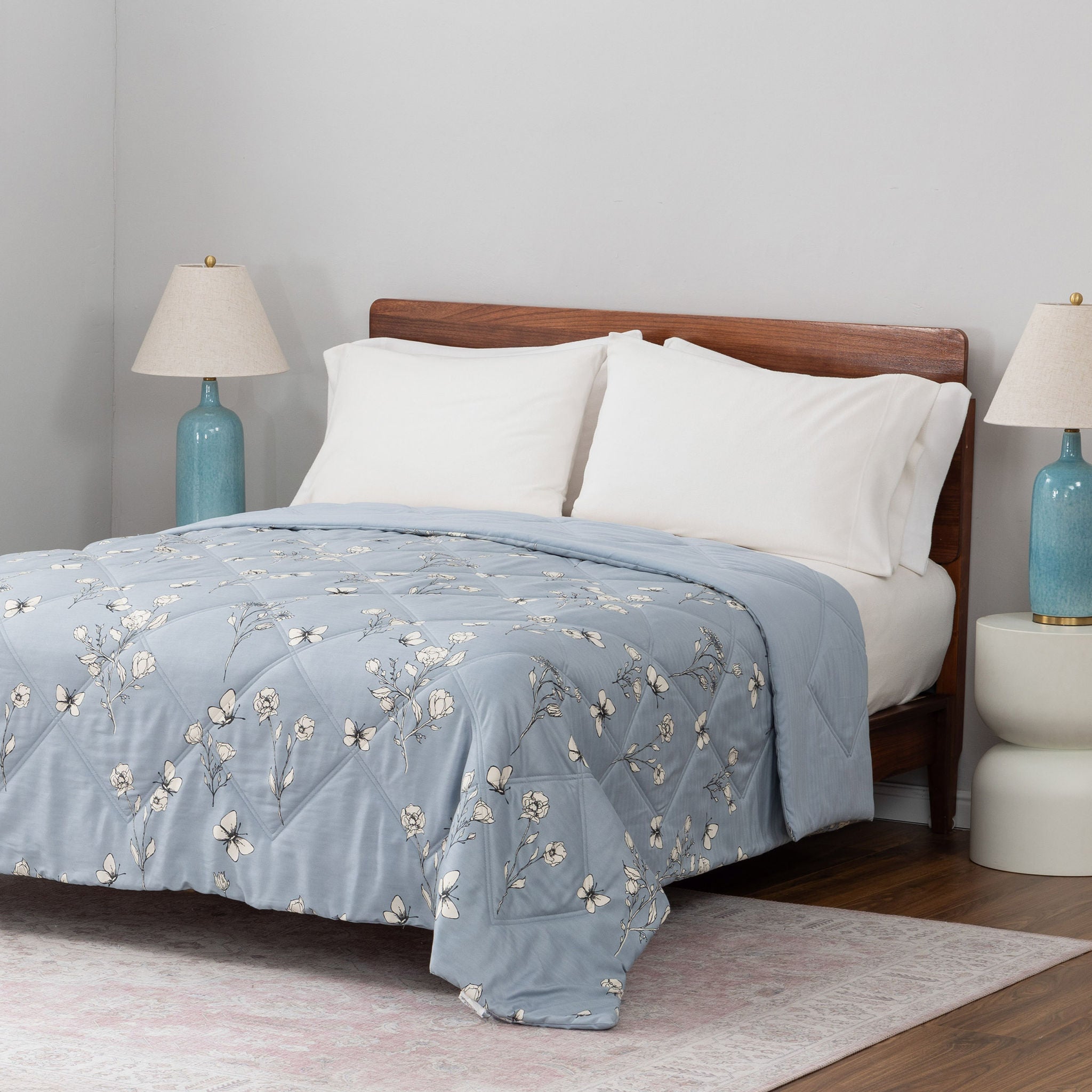 Herringbone Microfiber Down Alternative Blanket | Costco