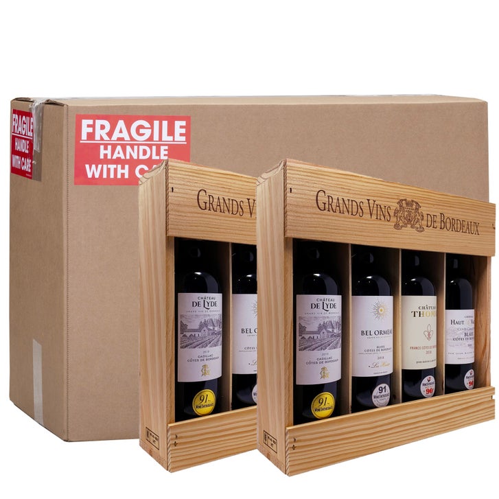 Grands Vins de Bordeaux 2018, 90 Points, 750 ml Box Set 2-Pack CA