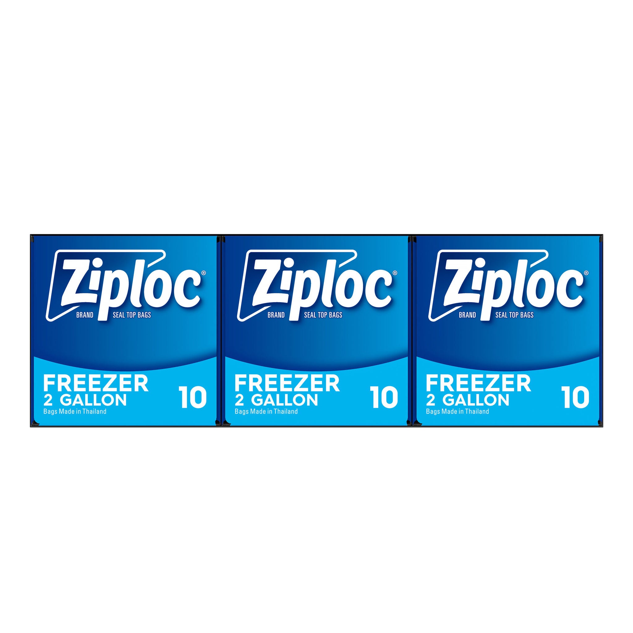 Ziploc Seal Top Freezer Bag, 2-Gallon, 10-count, 3-pack | Costco