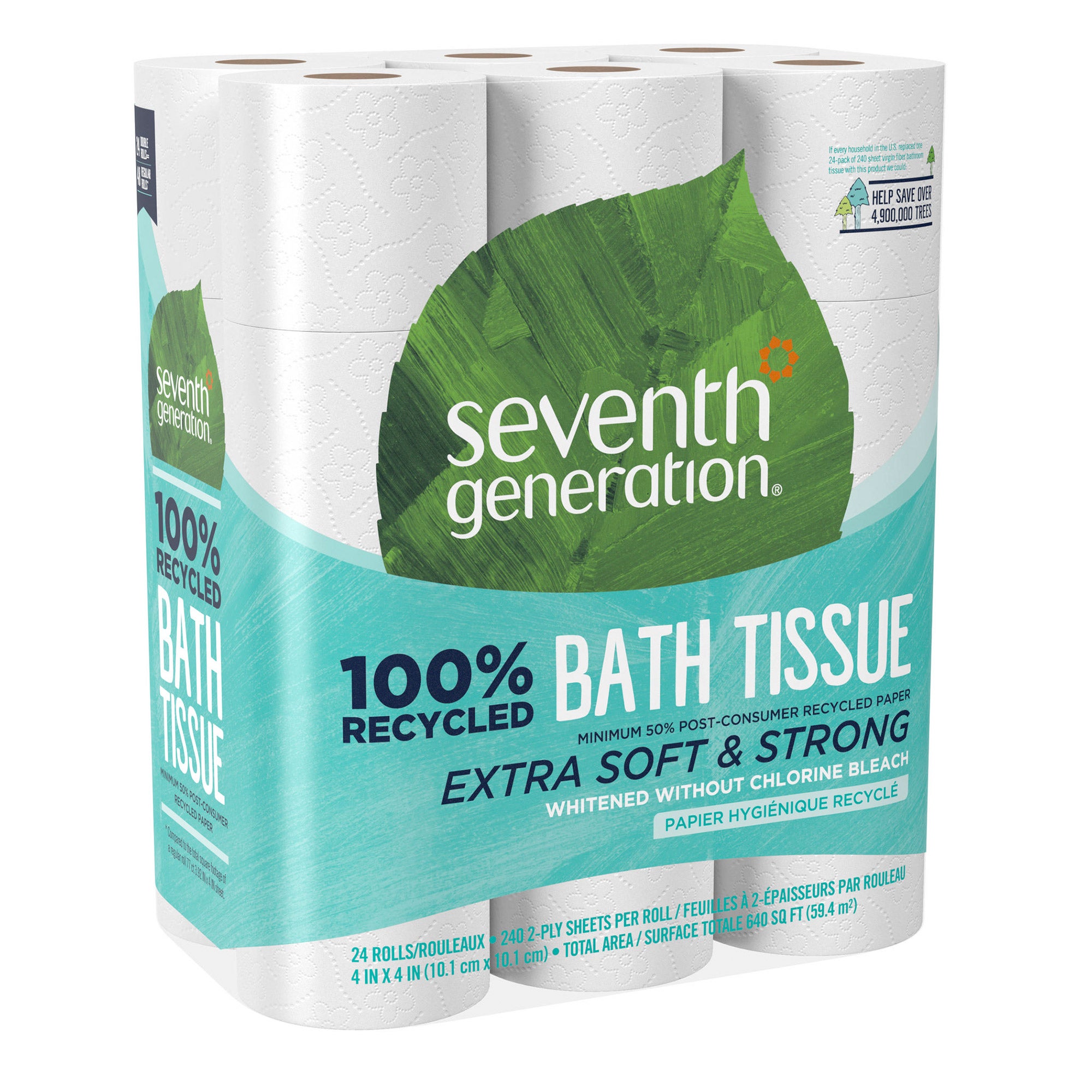 Seventh Generation 100% Recycled Bath Tissue, 2-Ply, 240 Sheets