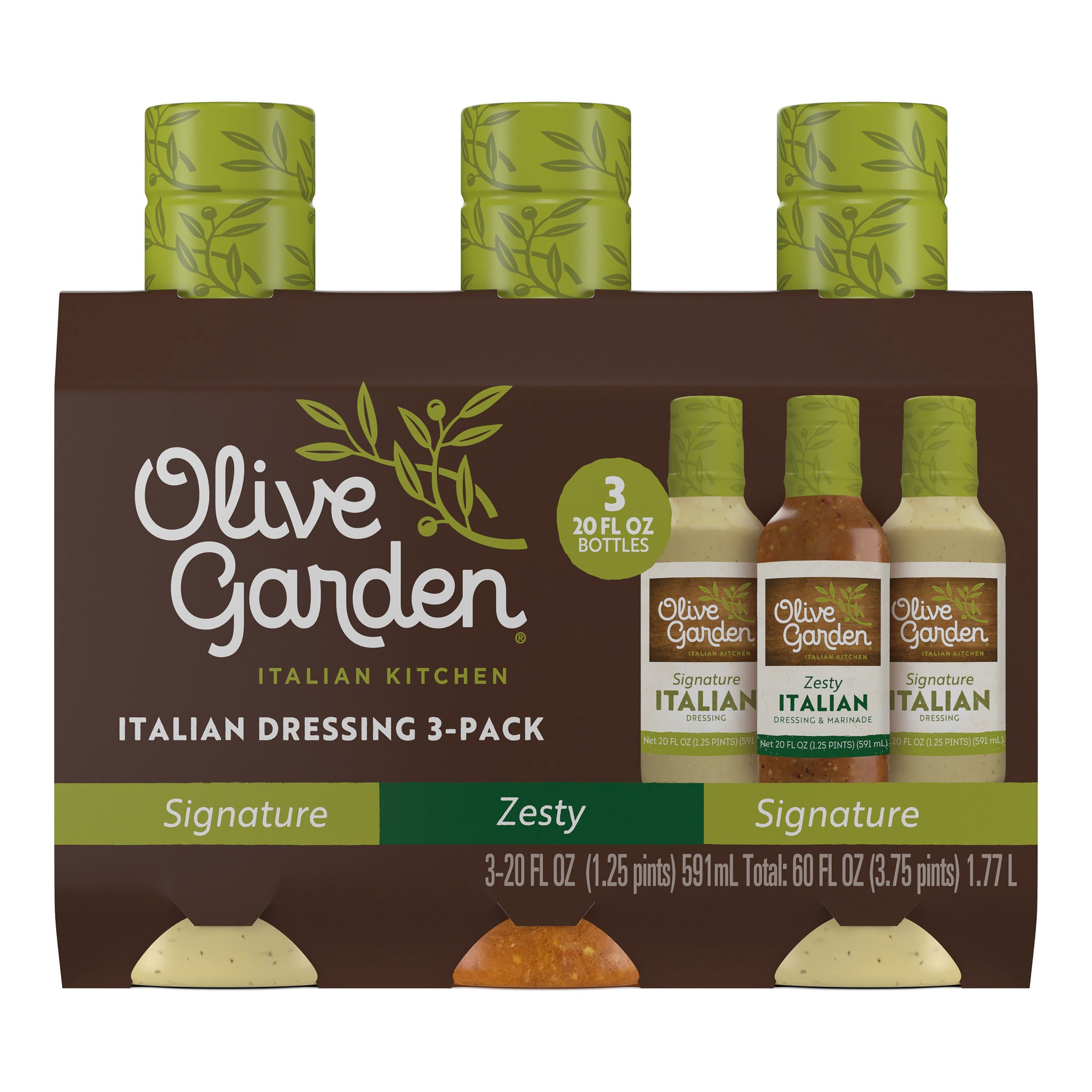 OLIVE GARDEN SALAD DRESSING VARIETY 3 PACK 20 OUNCES EACH