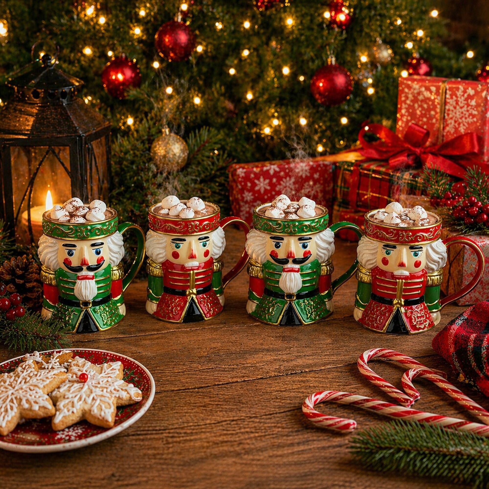 Fitz & Floyd Set of 4 Nutcracker Mugs | Costco
