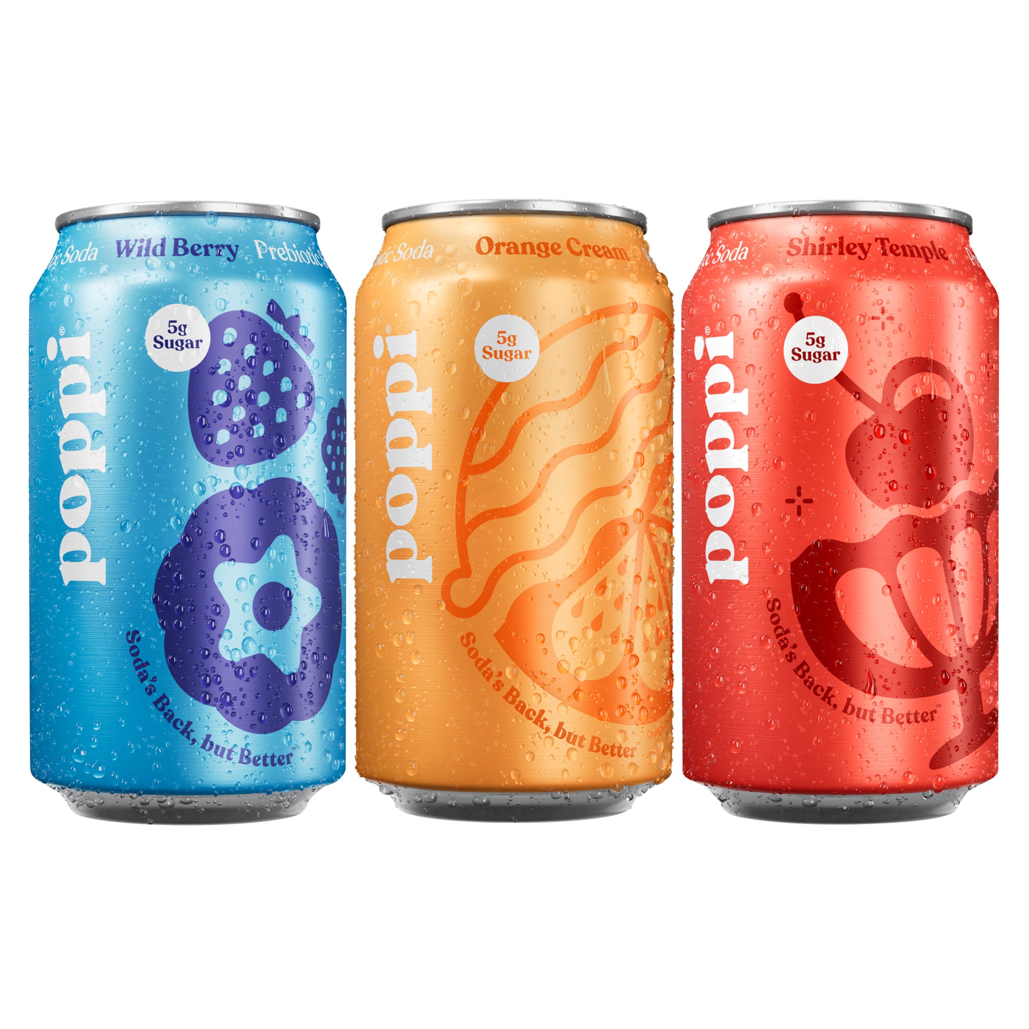 poppi Prebiotic Soda, Summer Variety Pack, 12 fl oz, 18 ct | Costco