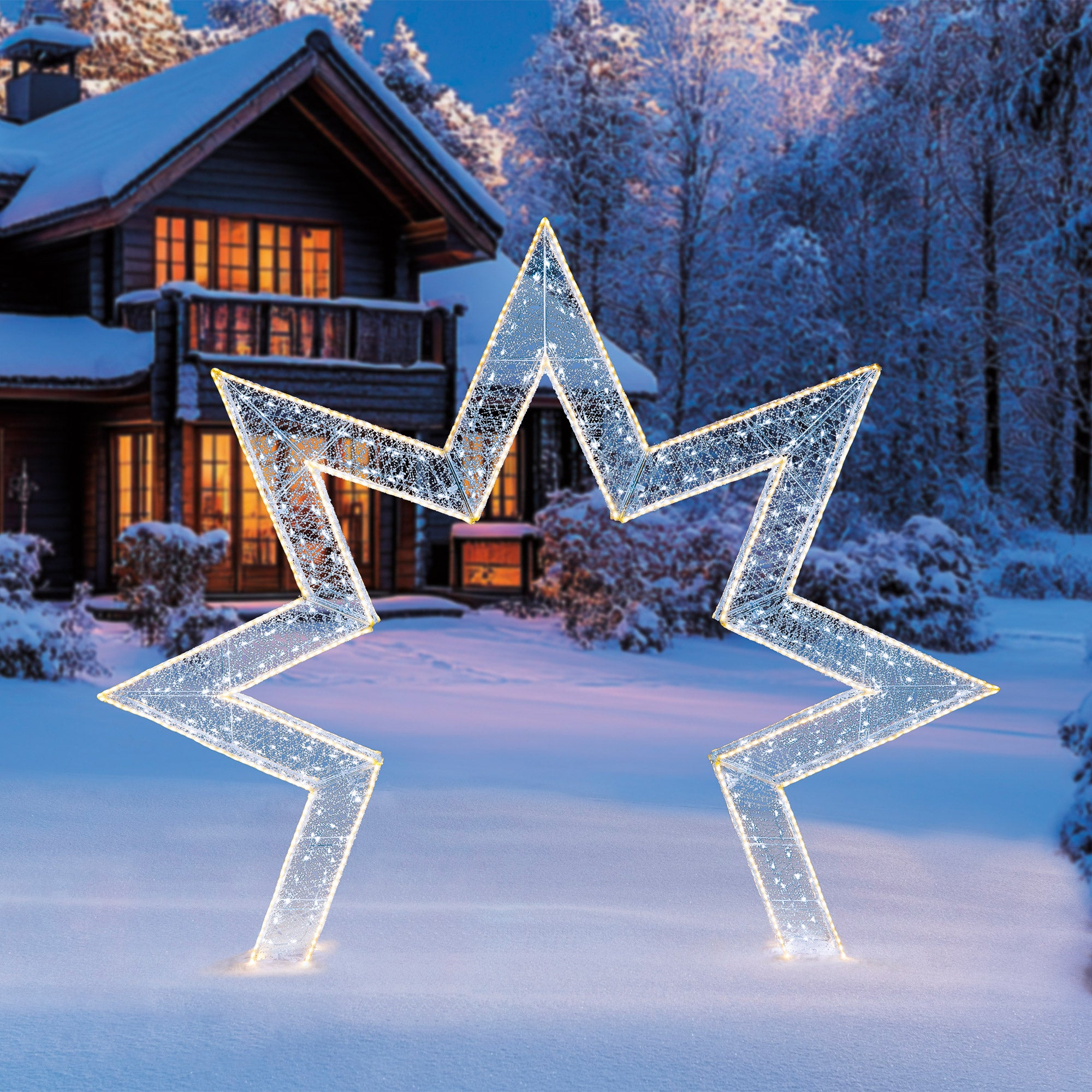 9.5' Star Arch with LED Twinkle Lights