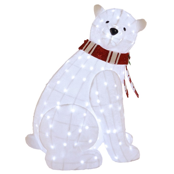 4' & 2.6' Polar Bears with LED Lights, Set of 2 | Costco