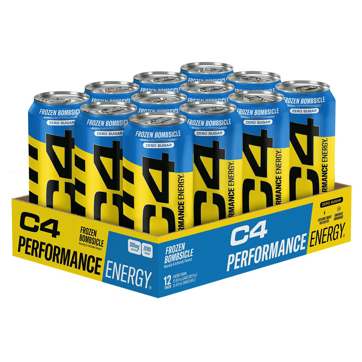 C4 Performance Energy Drink, Frozen Bombsicle, 16 fl oz, 12-count
