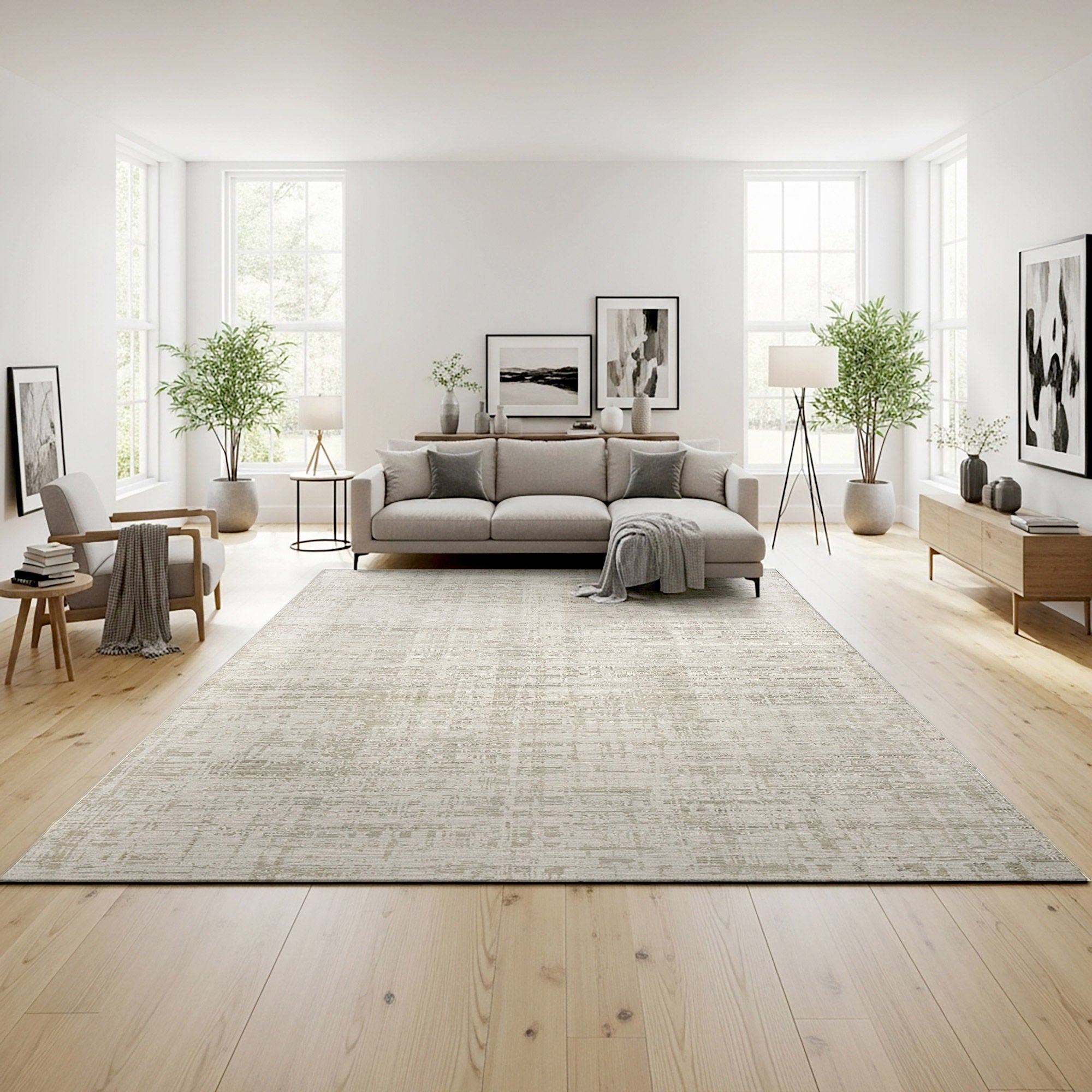 CT SCUDERIA 10210　ジャンク品 Sasha Area Rug, Dazie Ivory, 8'8