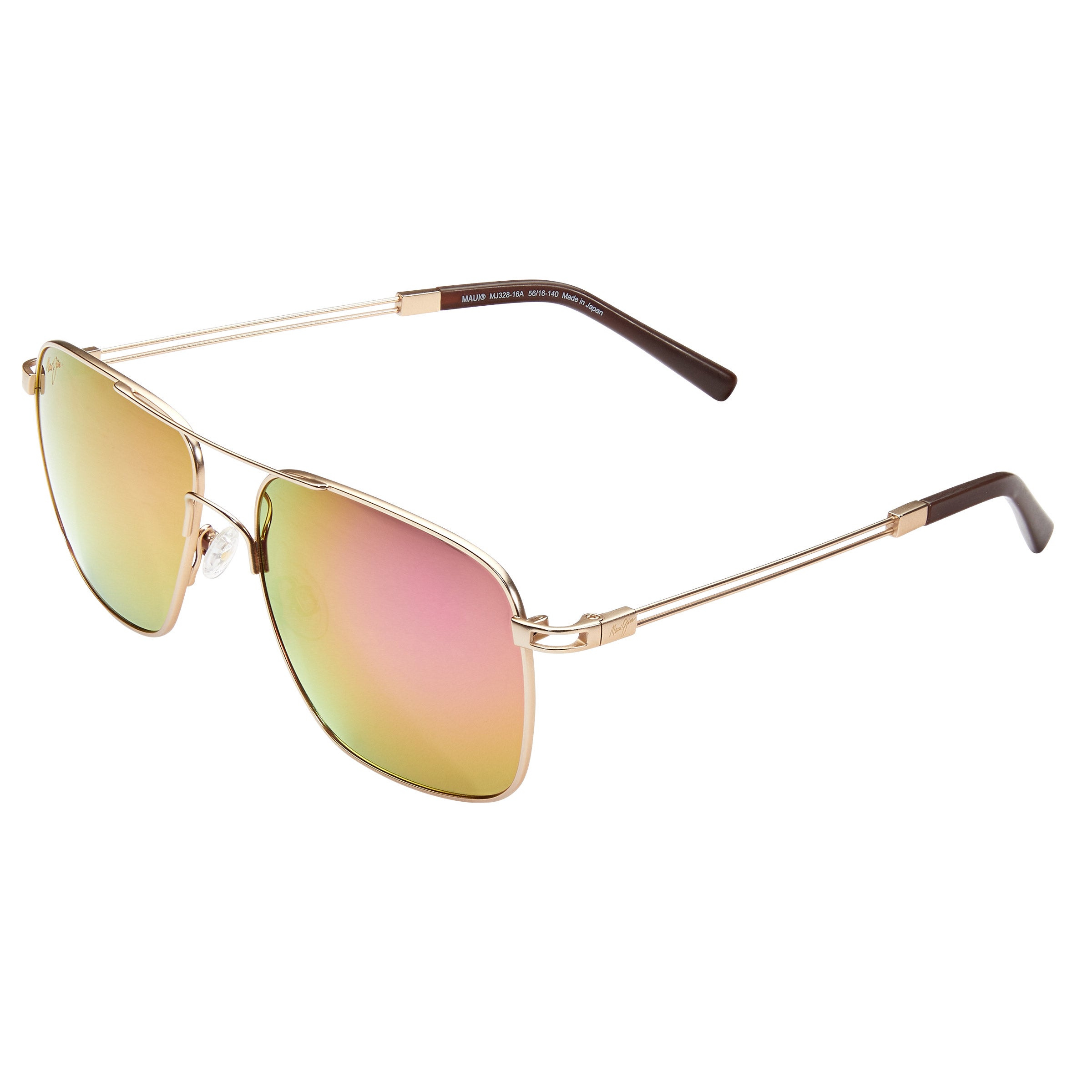 Maui Jim Haleiwa P328-16A Satin Gold Maui Sunrise Polarized