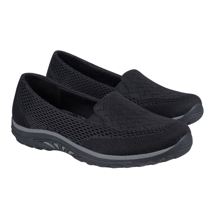 women's skechers dress shoes Hands Free Slip-ins: On-The-GO Flex Radiant - Sloane Flats | Size 9.0 | Black | Textile/Synthetic | Vegan Skechers Dress Shoes | SKECHERS