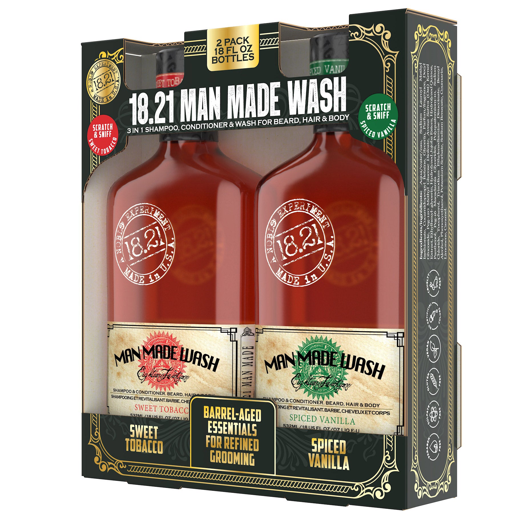 18.21 man made sweet tobacco body wash began to customise grooming products and mixtures to make premium 18.21 Man Made Wash, 3-in-1