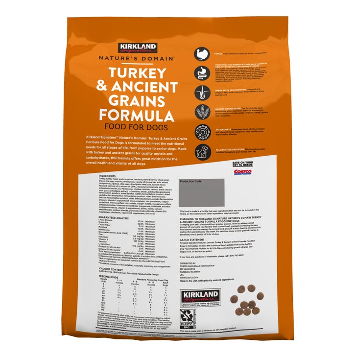 Kirkland Signature Nature's Domain Turkey and Ancient Grains Dog