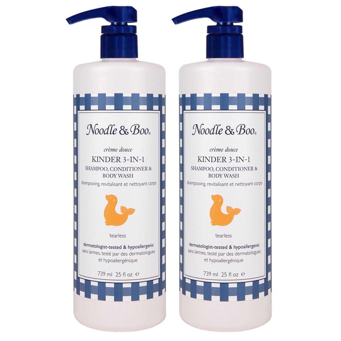 Noodle & Boo Kinder 3-In-1 Shampoo, Conditioner & Body Wash 25 fl oz, 2-pack