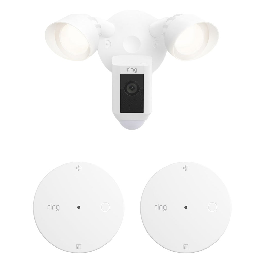 Ring Floodlight Cam 2K Wired and Ring Glass Break Sensor | Costco