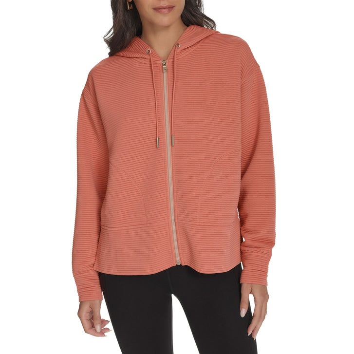 ジャケット・アウター 00s DKNY 3D pocket zip-up cotton hoodie DKNY Jeans Women's Ottoman Rib Full Zip Hoodie | Costco
