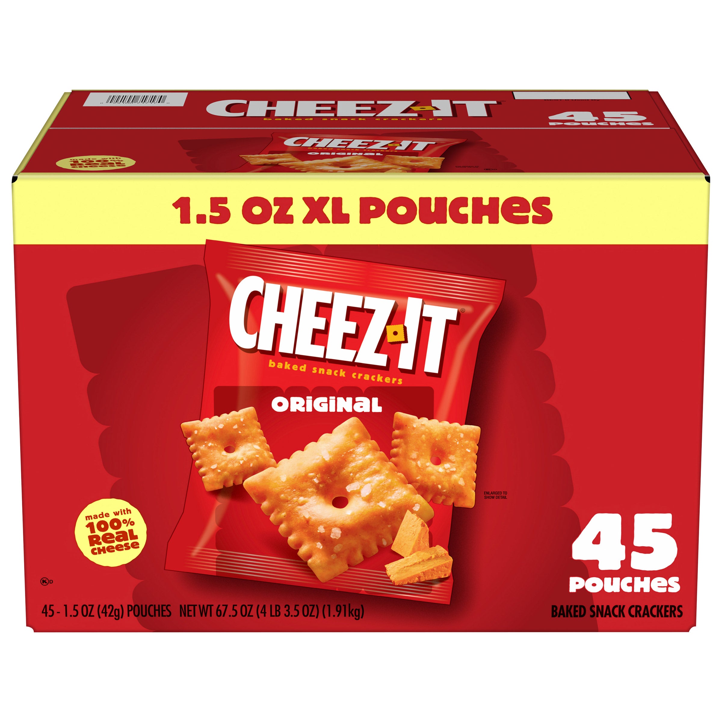 Cheez-It Crackers, Cheddar, 1.5 oz, 45-count