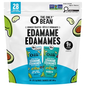 The Only Bean Crunchy Roasted Edamame Variety Pack, 28 x 21 g
