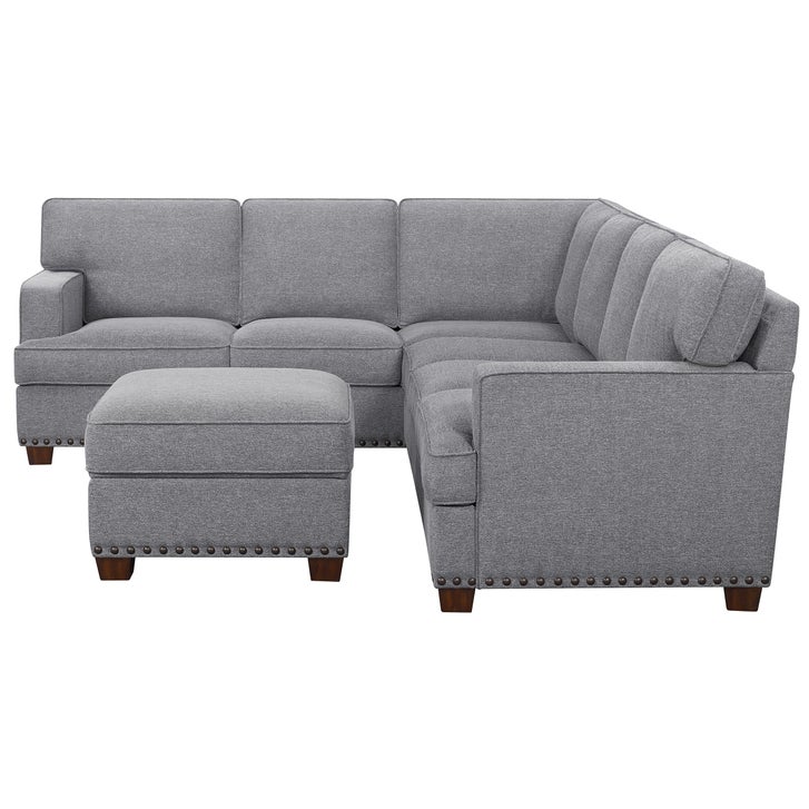 Thomasville Emilee Fabric Sectional with Storage Ottoman | Costco