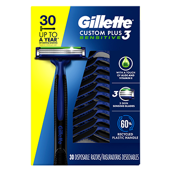 Gillette Custom Plus3 Sensitive Disposable Razors