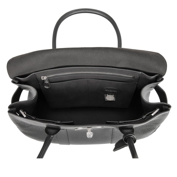 バッグ Mulberry Bayswater Handbag Leather Black Mulberry Small Bayswater Grain Leather Bag, Black | Costco