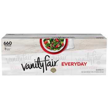 Vanity Fair Everyday Casual Napkins, 2-Ply, White, 660 ct