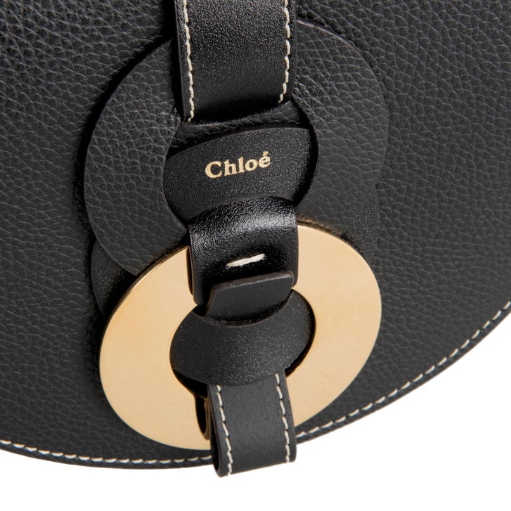 Chloe Darryl Leather Saddle Bag, Black | Costco
