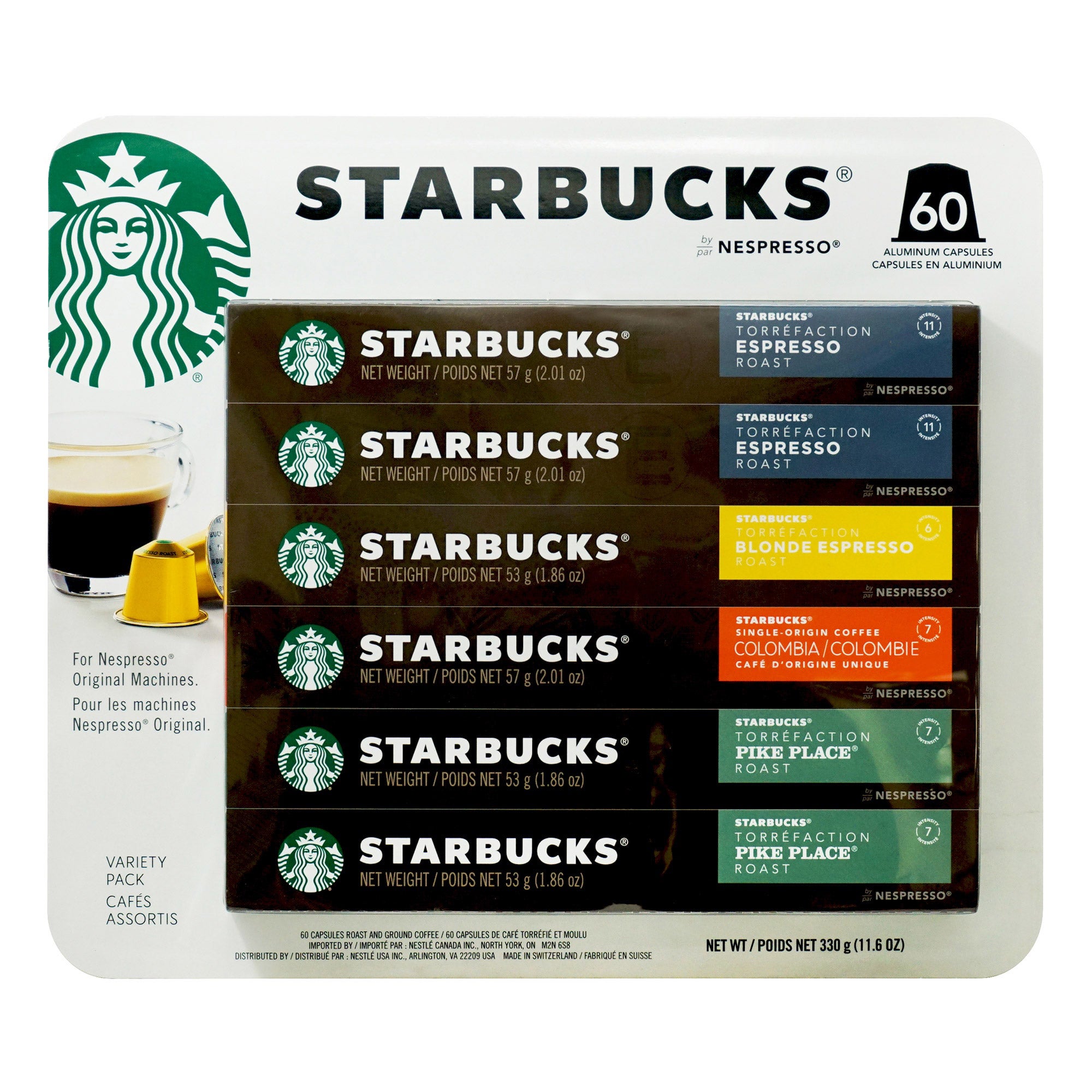 Starbucks Nespresso OL Variety 60 count | Costco