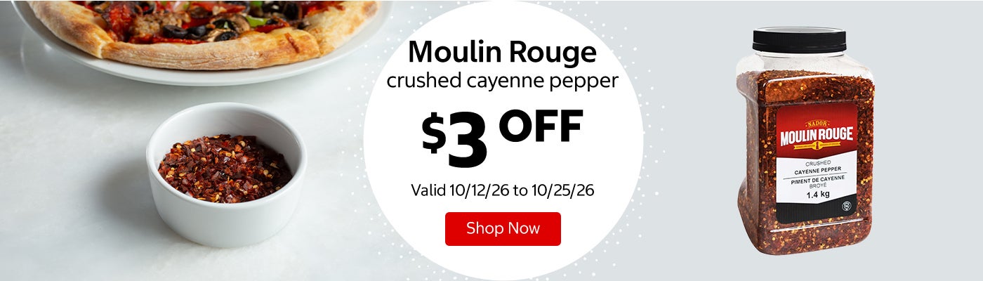 Moulin Rouge crushed cayenne pepper $3 OFF Valid 10/12/26 to 10/25/26 Shop Now 