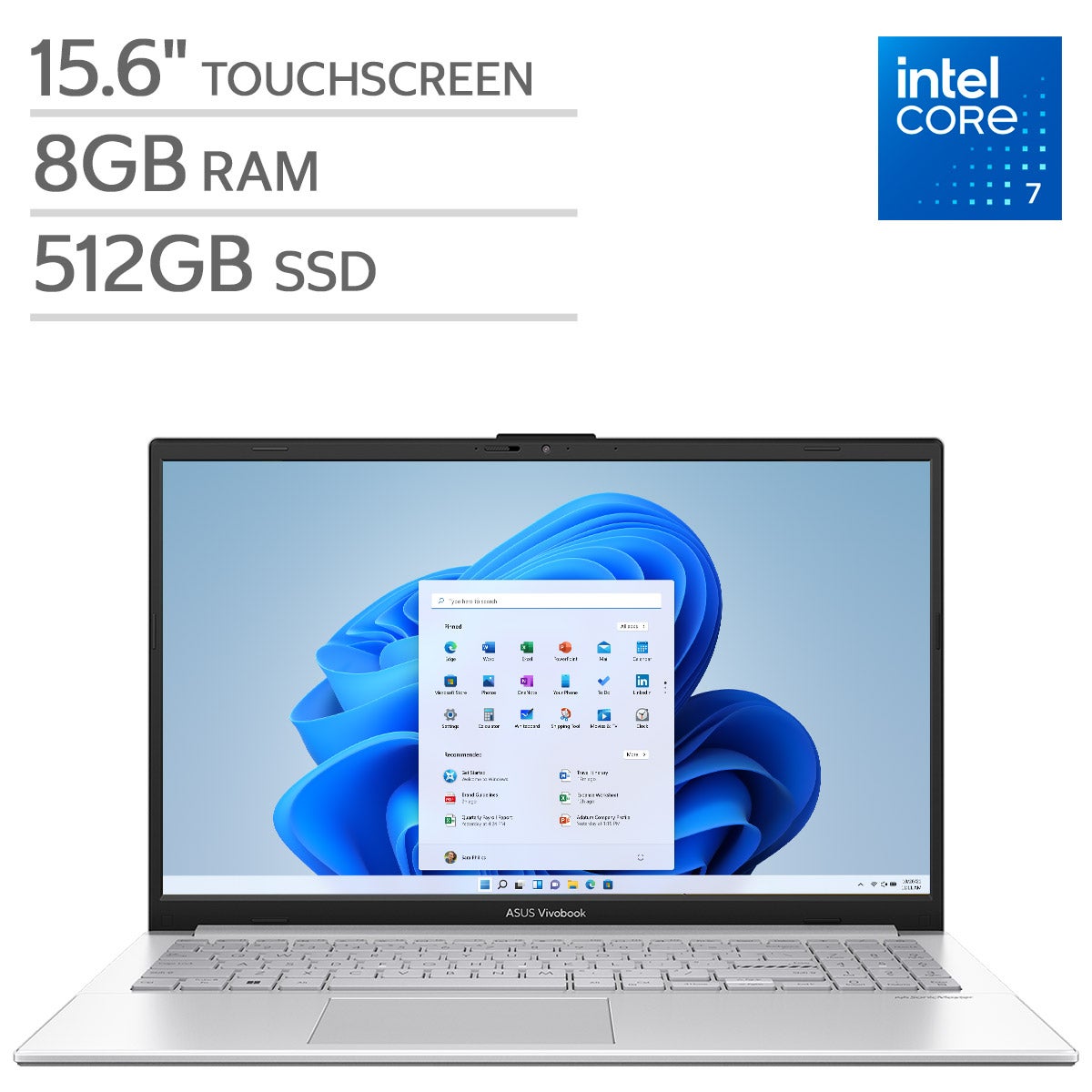 ASUS Vivobook 15.6" Touchscreen Laptop — Intel Core 7 150U — Full HD
