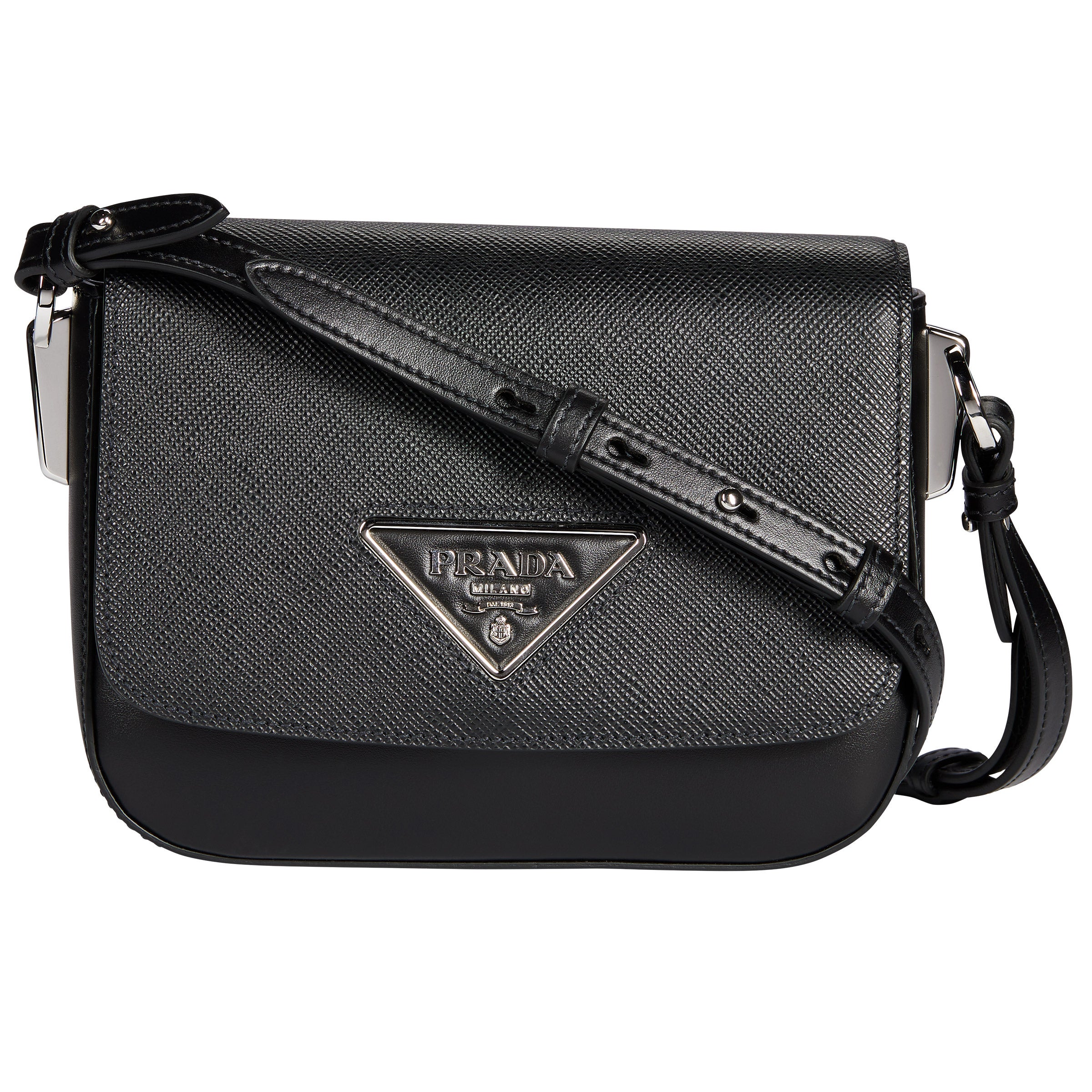 Prada Saffiano Leather ID Bag, Black | Costco