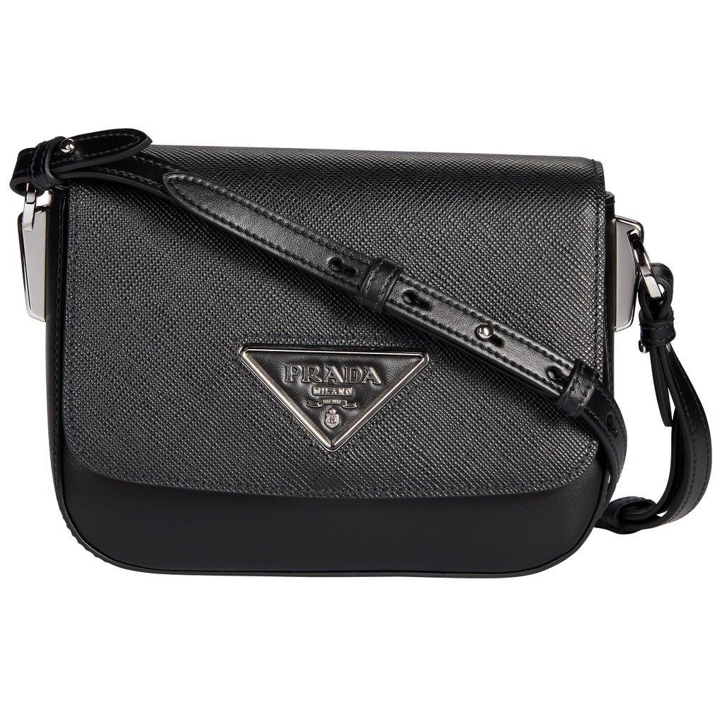 Prada Saffiano Leather ID Bag, Black | Costco