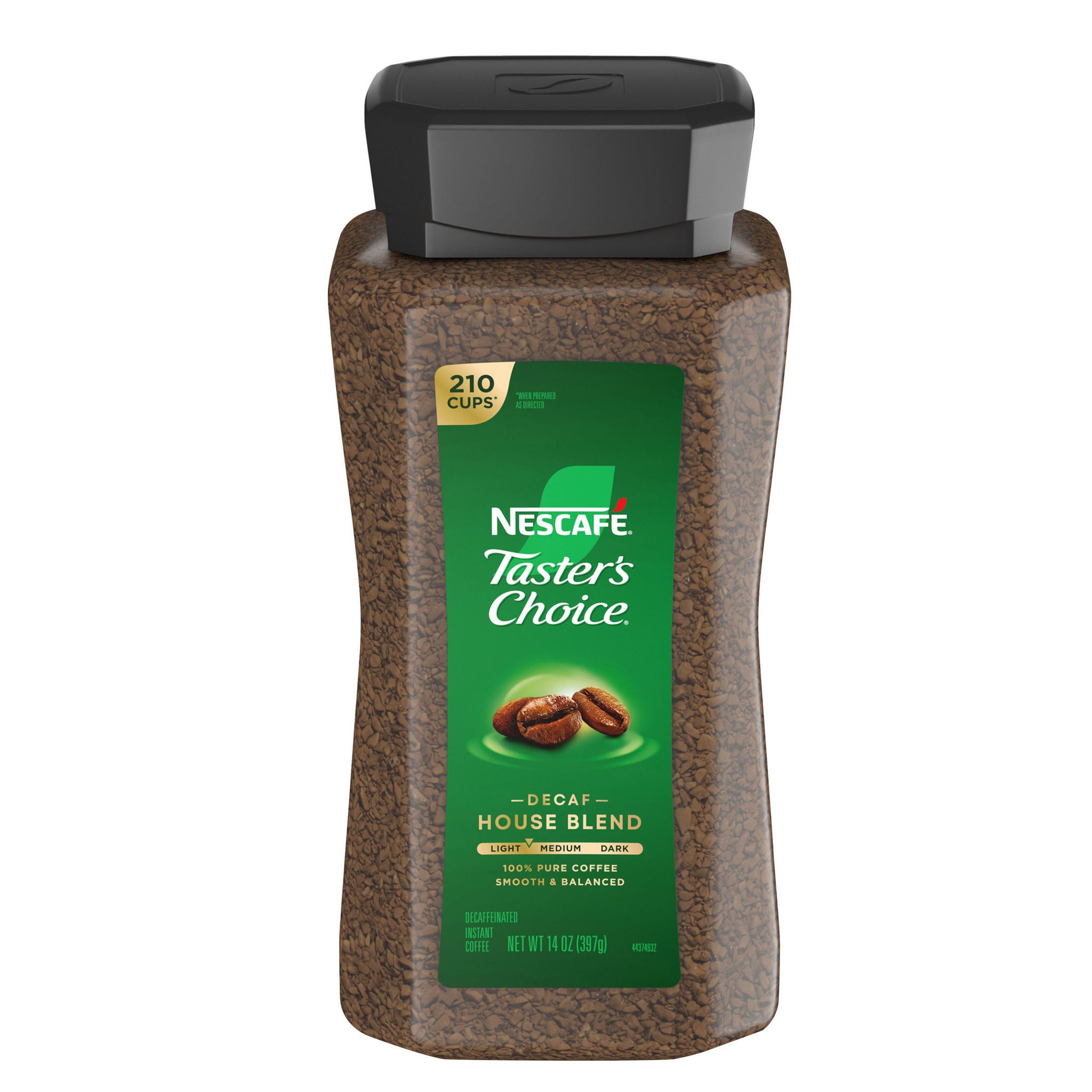 NESCAFE Taster's Choice Decaf Instant Coffee, House Blend, Light