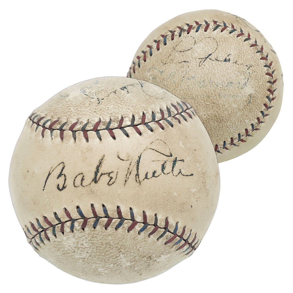 Babe Ruth & Lou Gehrig New York Yankees Dual Autographed Official AL ...