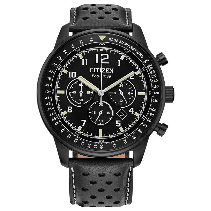 別注】hobo × CITIZEN ECO DRIVE WATCH black Citizen Eco-Drive Sport Casual Stainless Steel Black Dial Men's