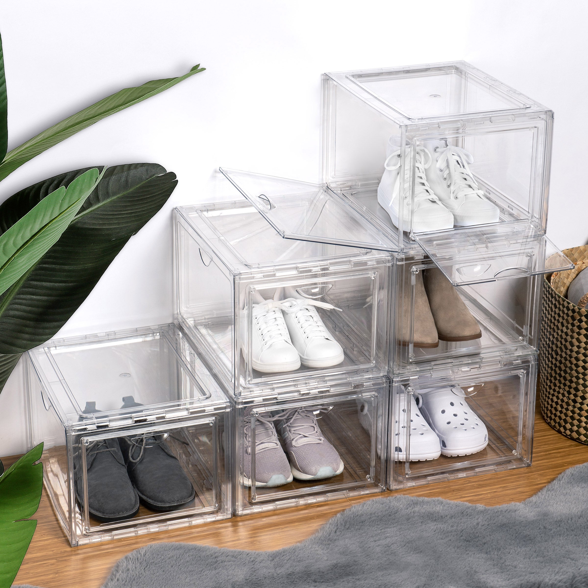 Stackable Shoebox & Organizer, 4-pack | Costco
