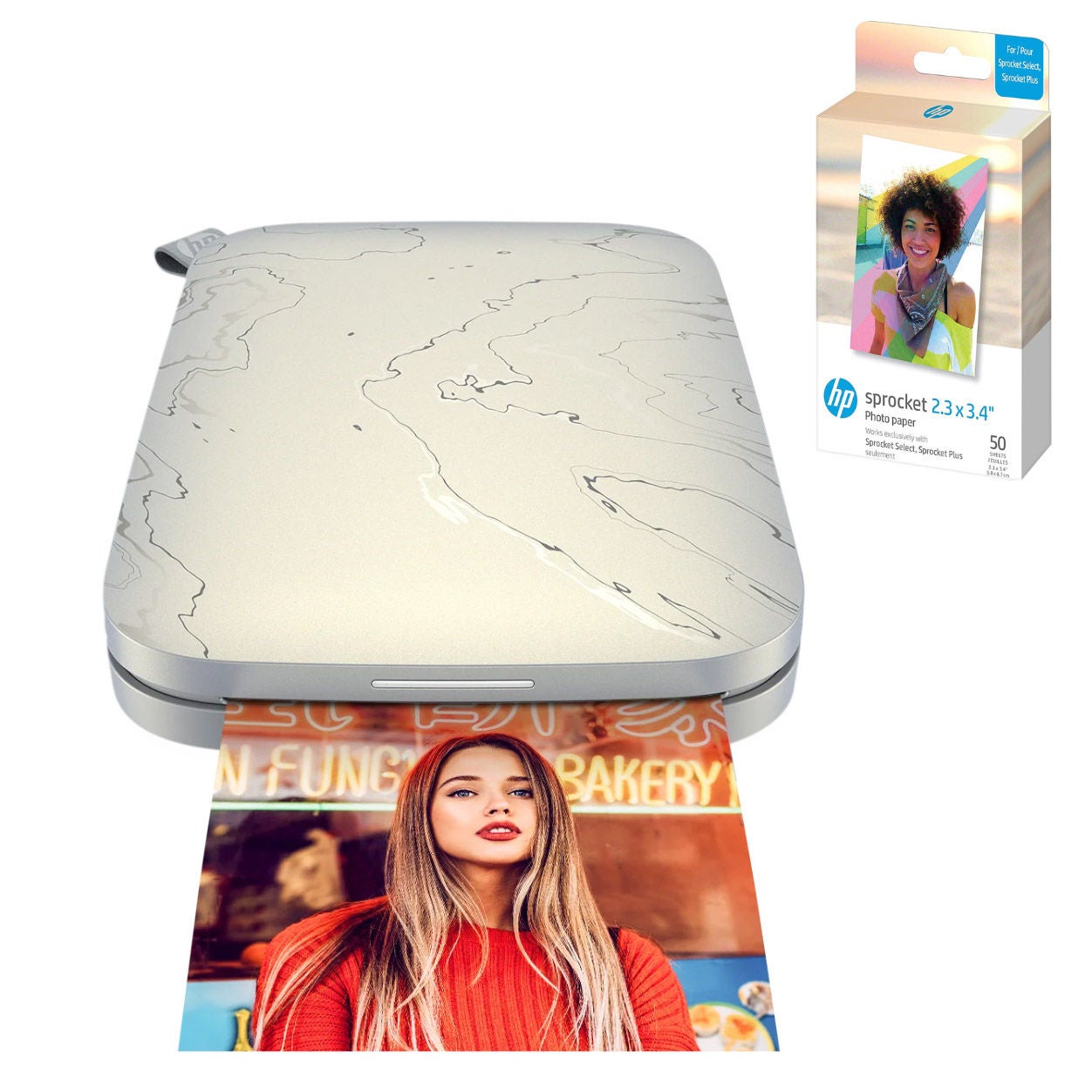 HP Sprocket Select Portable Photo Printer Bundle