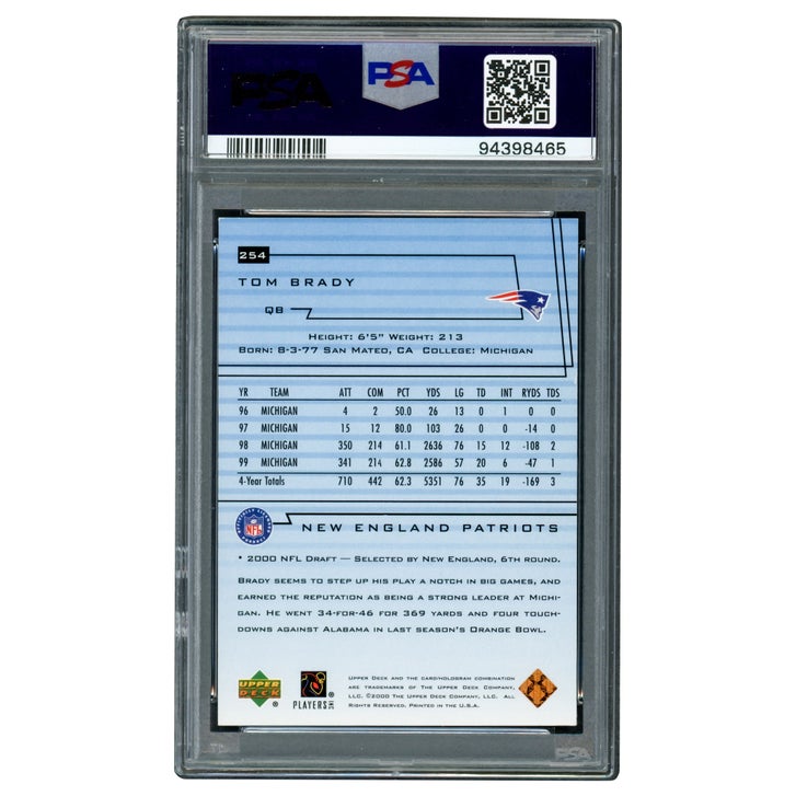 tom brady graded rookie card 2000 Skybox Dominion Football #234 PSA 8 : Collectibles & Fine Art 2000 Quantum Leaf #343 Tom