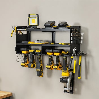 Permasteel 24.6″ 6-Bay Heavy Duty Wall Mounted Power Tool