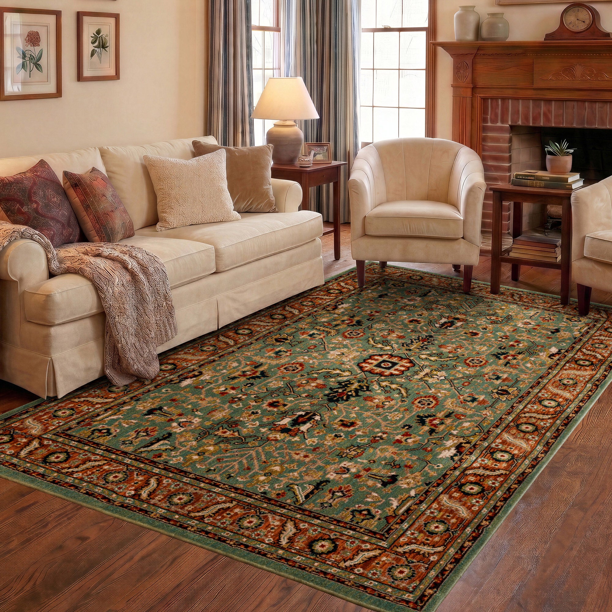 Mohawk Home Spice Market Area Rug, Mariah Aquamarine, 6' x 9'
