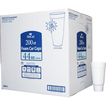 WinCup Foam Car Cups, 44 oz, 200 ct