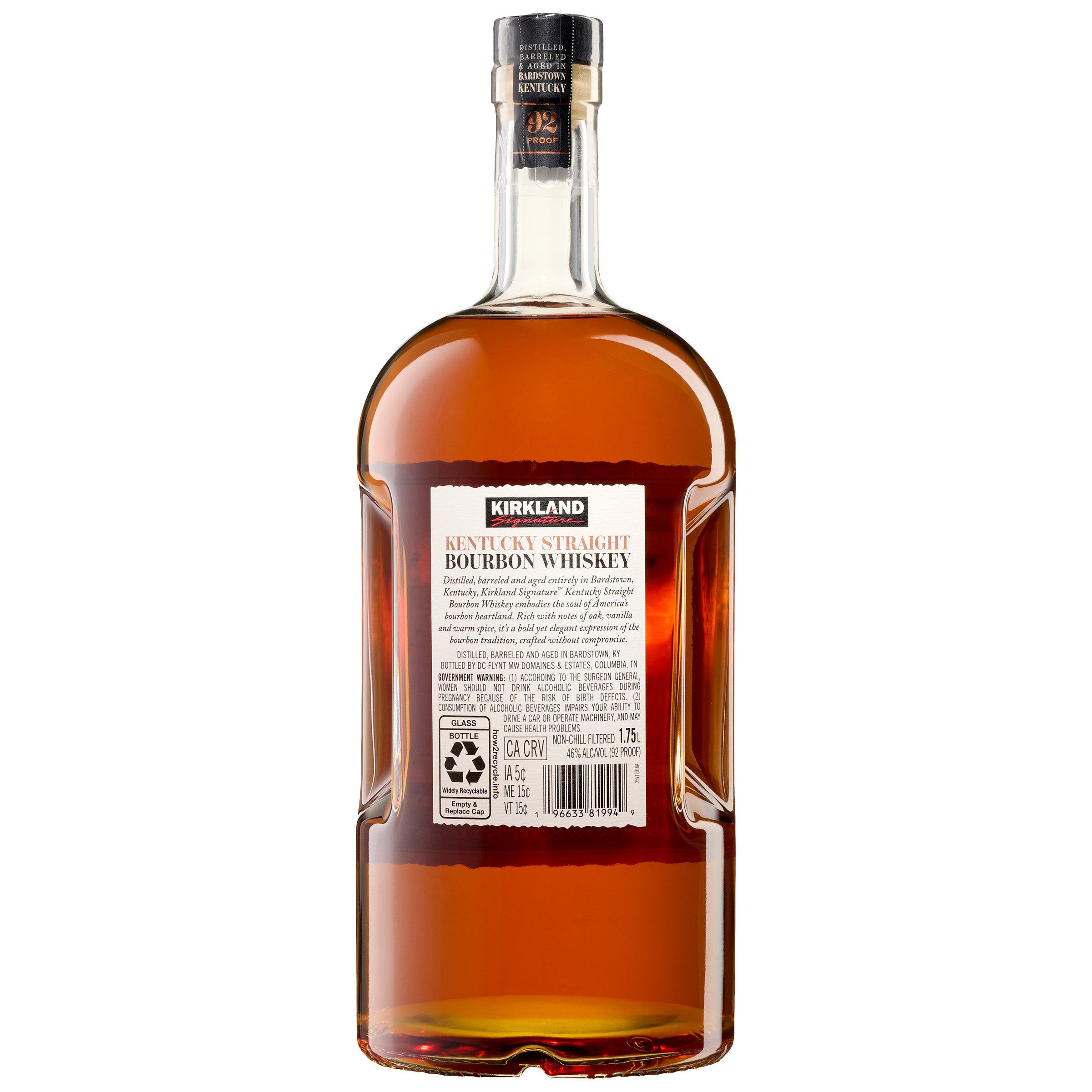 Kirkland Signature Straight Bourbon Whiskey, Kentucky, 1.75 L | Costco