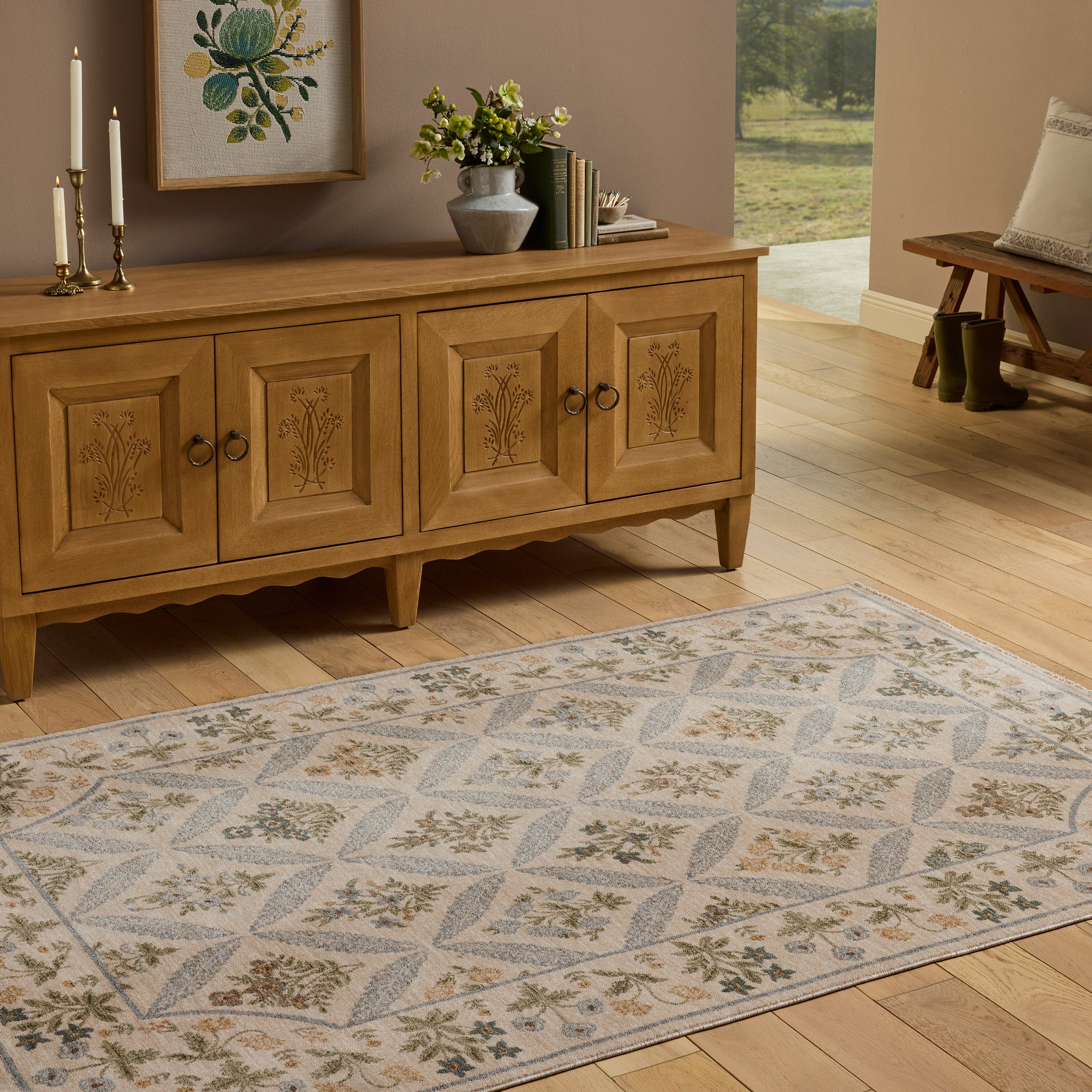Rifle Paper Co. x Loloi Figaro Area Rug, Cream, 5' x 7'11” | Costco