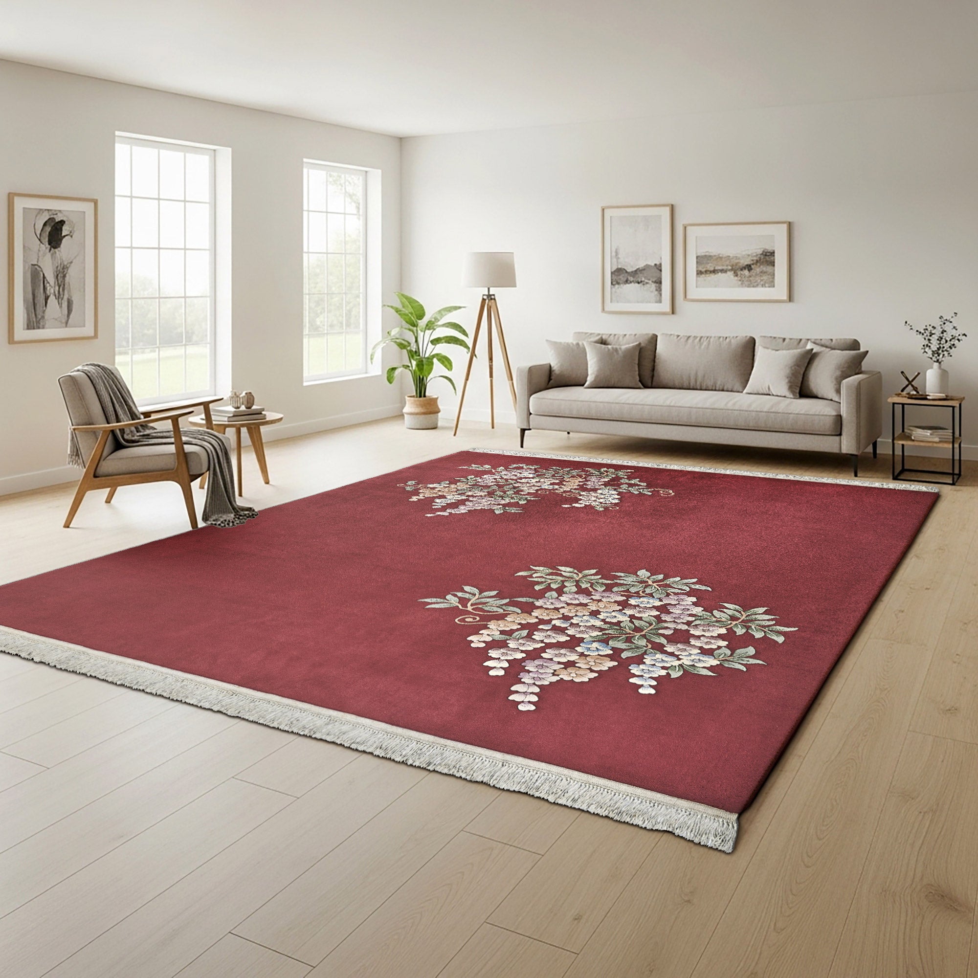Pagoda Hand Knotted Rug Collection, Lucerne Red | Costco