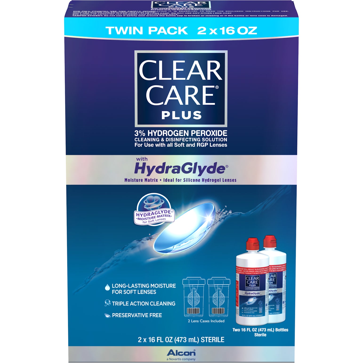 Clear Care Plus with HydraGlyde, Cleaning & Disinfecting Solution