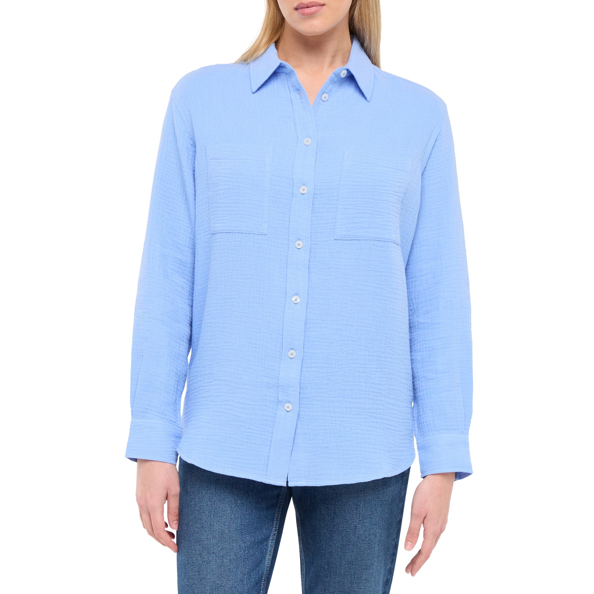 Gap Women's Cotton Gauze Button Up Shirt