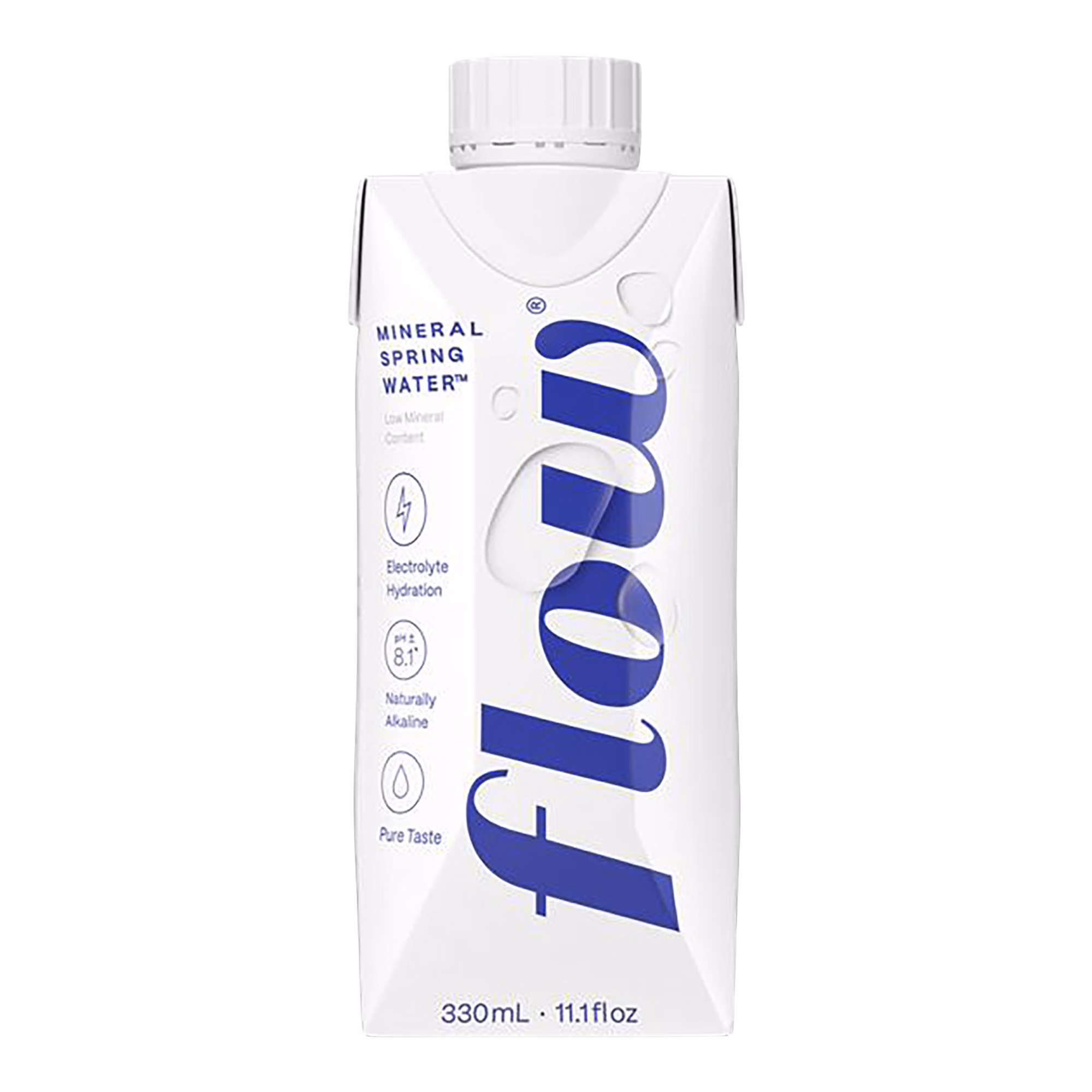 Flow natural alkaline spring water